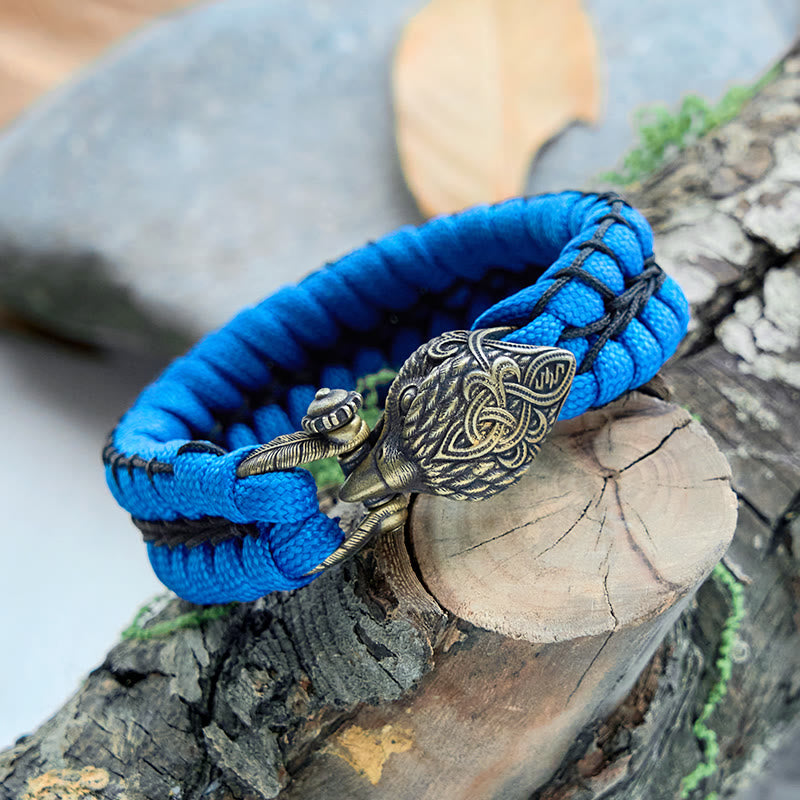 WorldNorse Viking Antikes Raven -Paracord-Geflochtenes Armband - image 1
