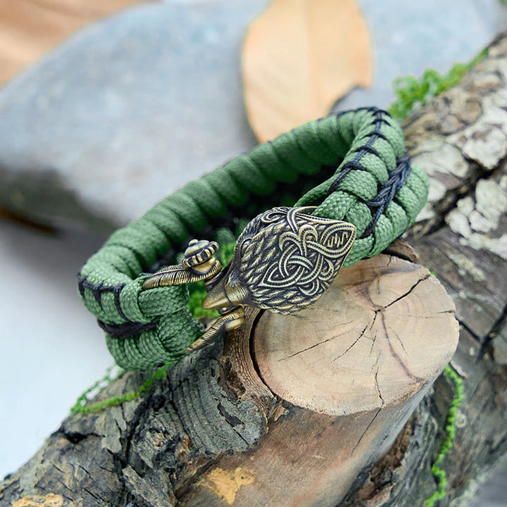 WorldNorse Viking Antikes Raven -Paracord-Geflochtenes Armband - image 6