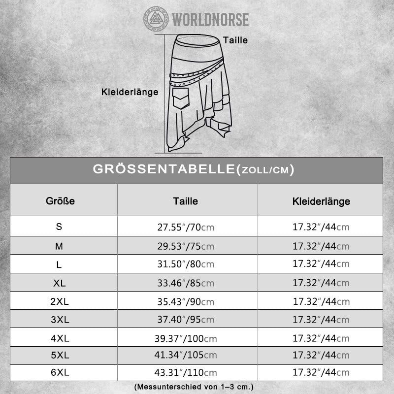 WorldNorse Asymmetrischer Kostümrock mit Gürteltasche - image 10