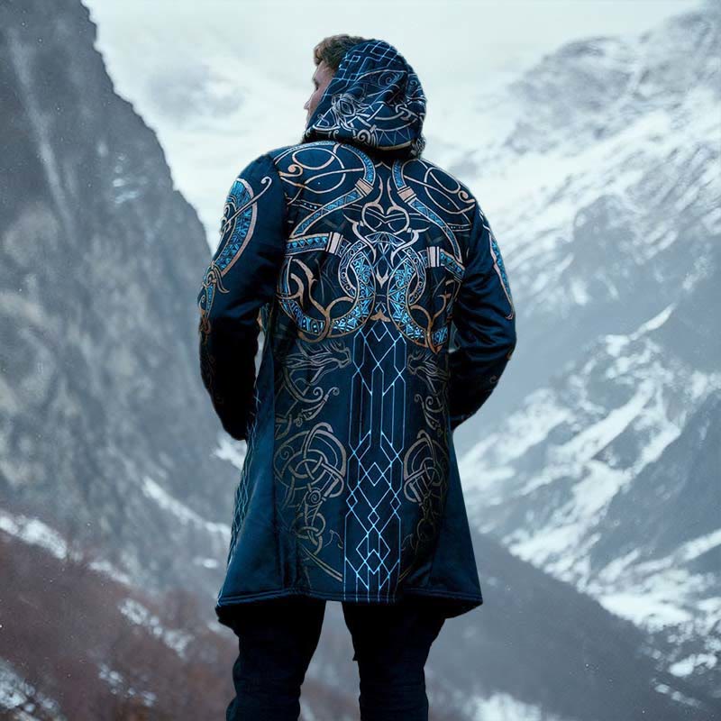 WorldNorse Keltischer Knoten Rune Kapuzenumhang Mantel - US/UK/AU52, EU62 (6XL) - image 0
