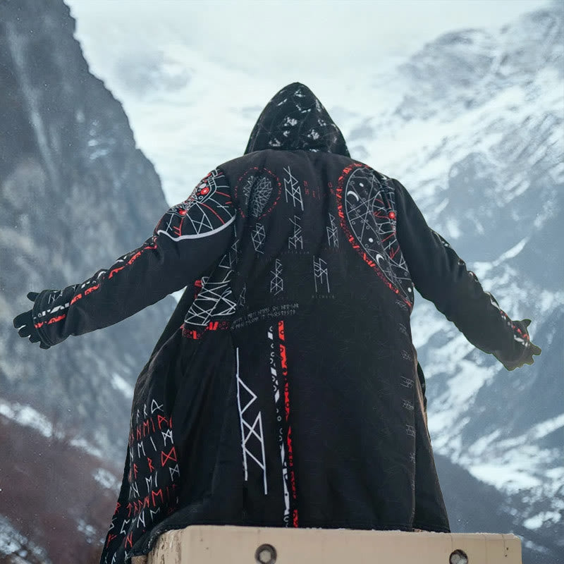 WorldNorse Crimson Rune Okkulter Kapuzenumhang - US/UK/AU52, EU62 (6XL) - image 0