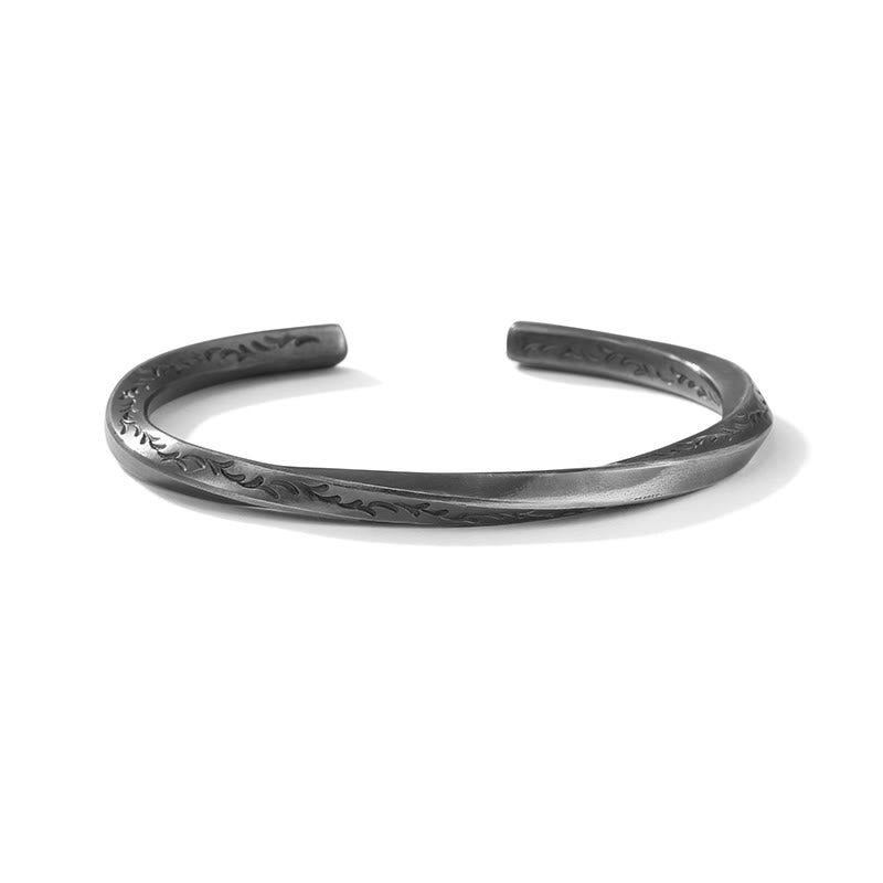 WorldNorse 999 Sterling Silber Graviertes Wellenarmband - image 5