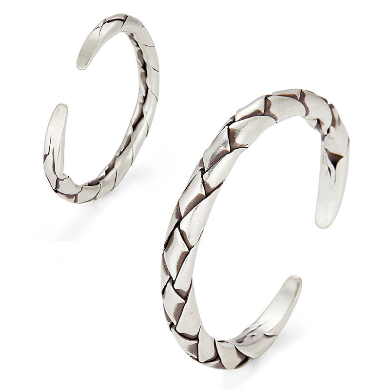 WorldNorse Manschettenarmband aus 925er Sterlingsilber mit Serpentin - image 5