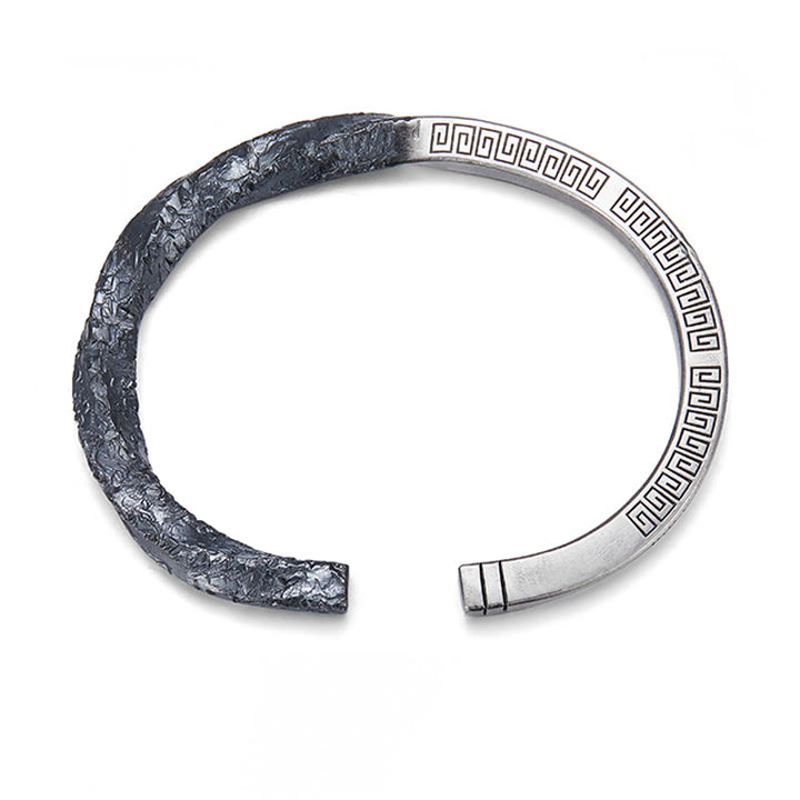 WorldNorse Handgefertigtes 999 Silber Strukturiertes Rock-Armband - image 5
