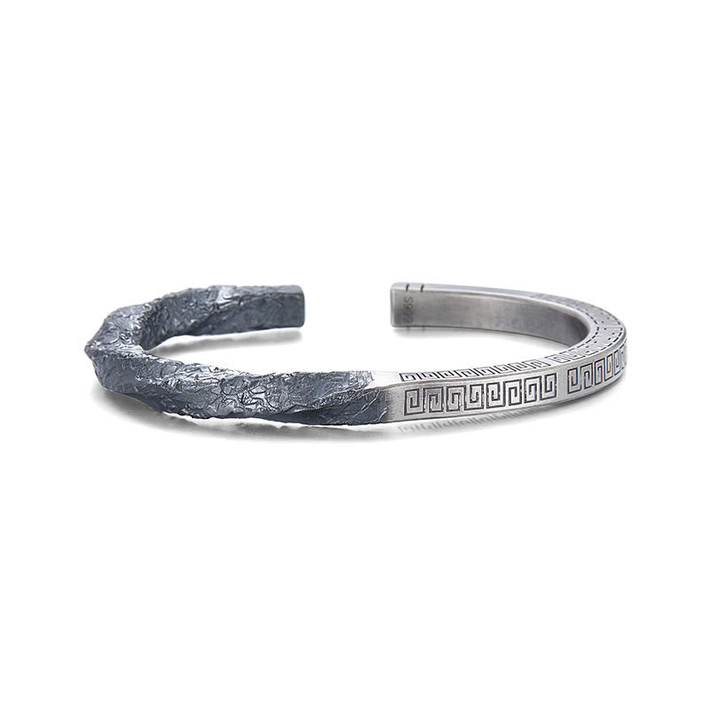 WorldNorse Handgefertigtes 999 Silber Strukturiertes Rock-Armband - image 4
