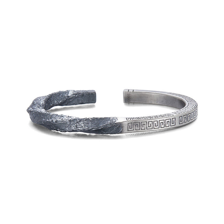 WorldNorse Handgefertigtes 999 Silber Strukturiertes Rock-Armband - image 4