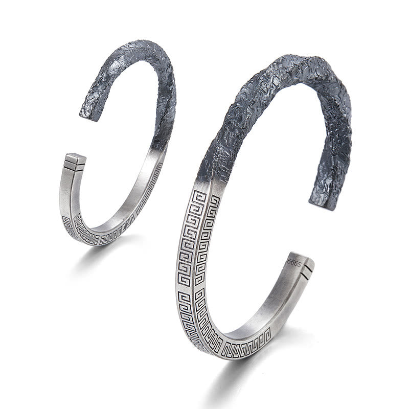 WorldNorse Handgefertigtes 999 Silber Strukturiertes Rock-Armband - image 6