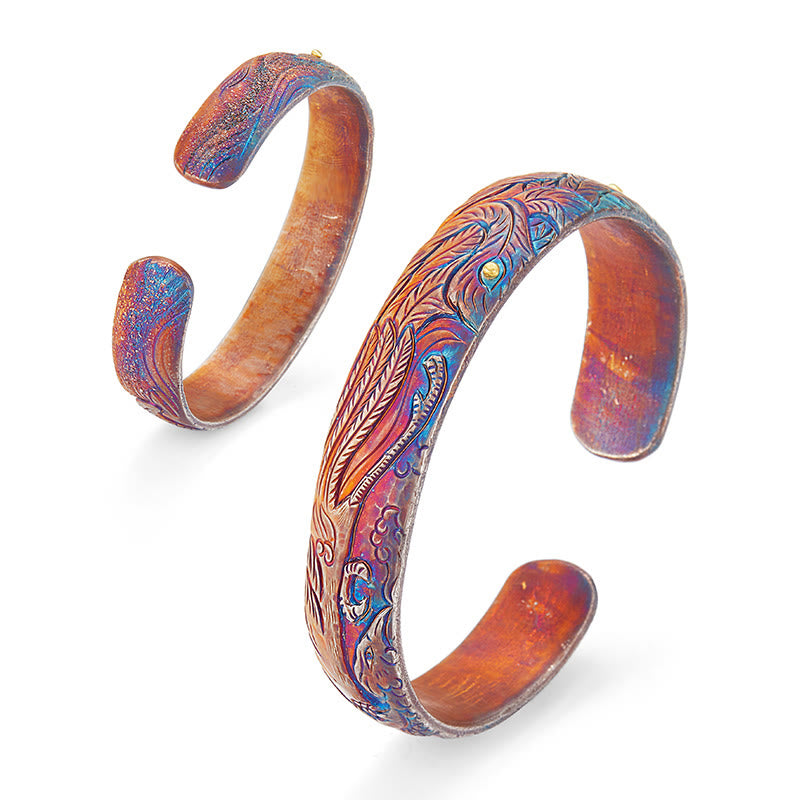 WorldNorse Handgefertigtes Armband mit gravierter Feder aus 999 Gold - image 3