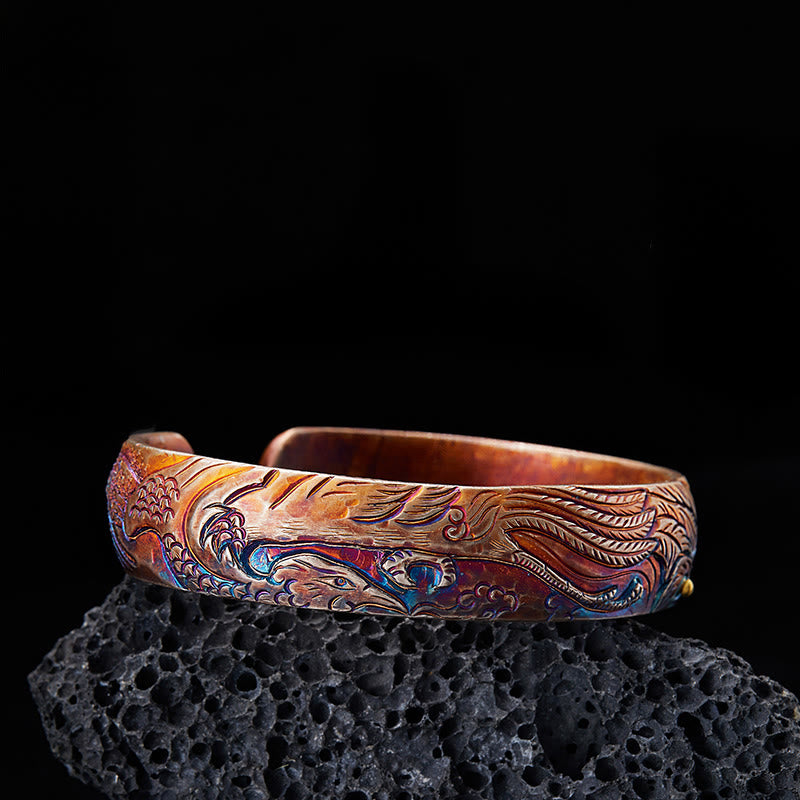 WorldNorse Handgefertigtes Armband mit gravierter Feder aus 999 Gold - Innenumfang 19 cm - NEIN DANKE - image 0