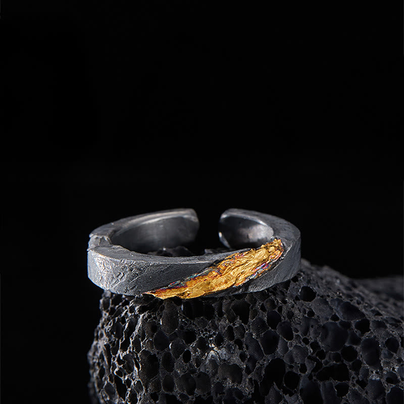 WorldNorse Handgefertigtes 999 Gold Fließendes Feuer Robuster Astring - image 2