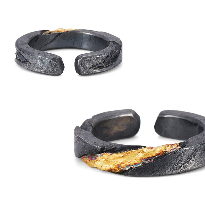 WorldNorse Handgefertigtes 999 Gold Fließendes Feuer Robuster Astring - image 4