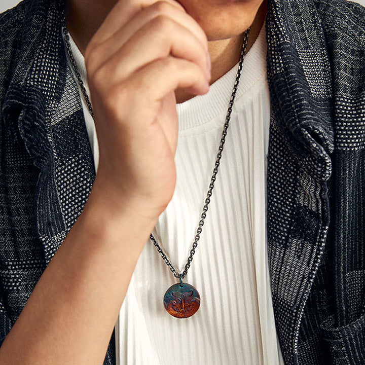 WorldNorse Halskette mit Walschwanz-Wellenanhänger aus 999er Sterlingsilber - image 3