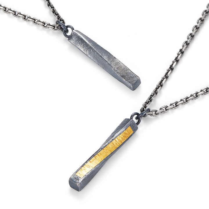 WorldNorse – Halskette aus 999 Sterlingsilber mit strukturiertem, gedrehtem Stab - image 4