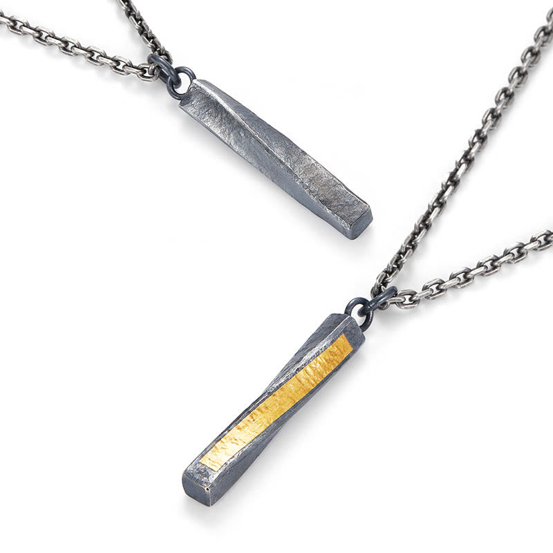 WorldNorse Handgefertigtes – Halskette aus 999 Silber mit strukturiertem, gedrehtem Stab - image 4