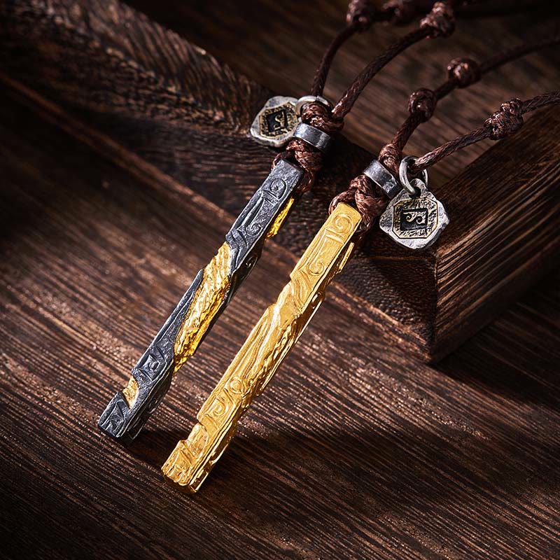 WorldNorse Handgefertigtes Halskette aus 999er Silber mit fließendem Feuer - image 0