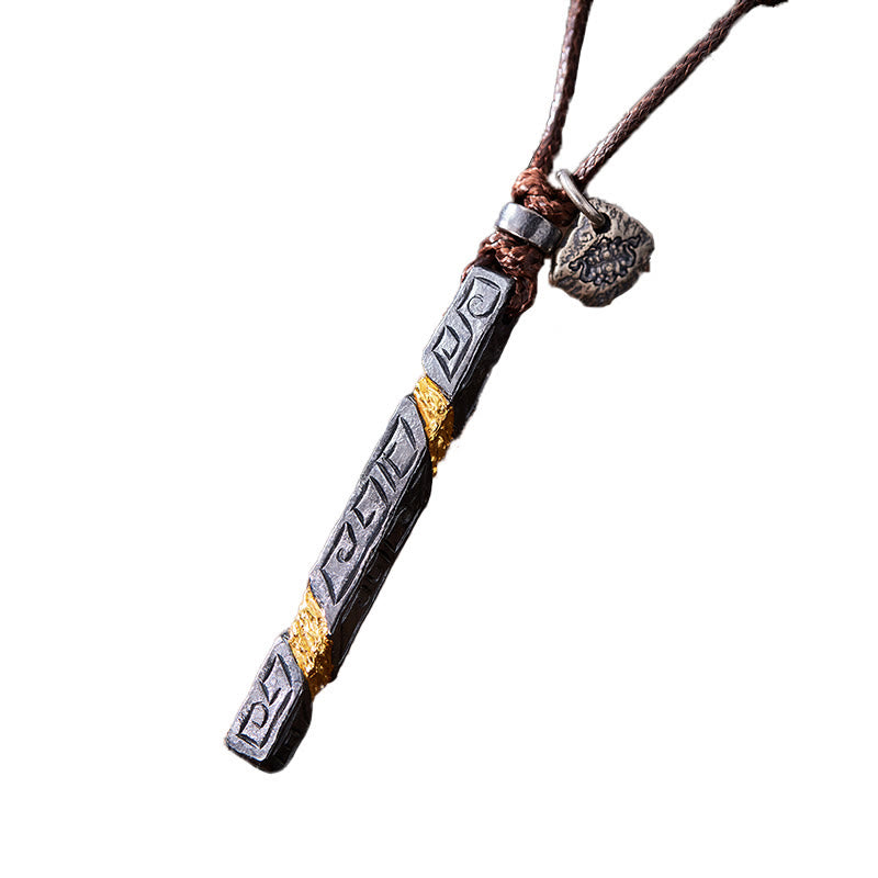 WorldNorse Handgefertigtes Halskette aus 999er Silber mit fließendem Feuer - Stil Nr. 2 - image 4