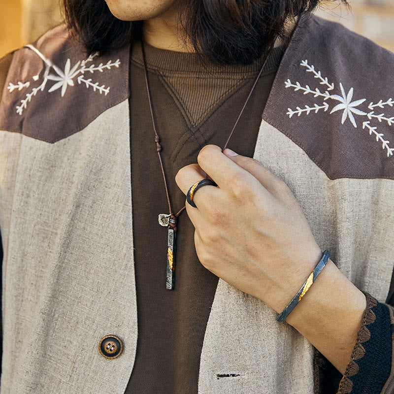 WorldNorse Halskette aus 999er Sterlingsilber mit fließendem Feuer - image 3