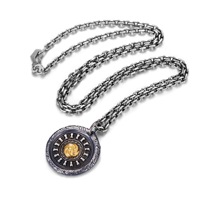 WorldNorse Handgefertigtes Halskette mit Spiral- Rune aus 999er Silber - image 4
