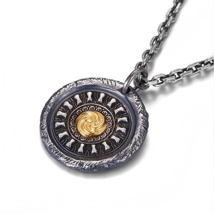 WorldNorse Handgefertigtes Halskette mit Spiral- Rune aus 999er Silber - image 6