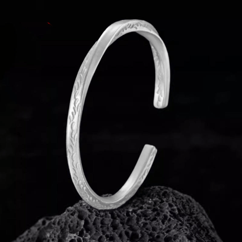 WorldNordisches Wikingerkrieg-Arabesken-Armband - Weiß Silber - image 4