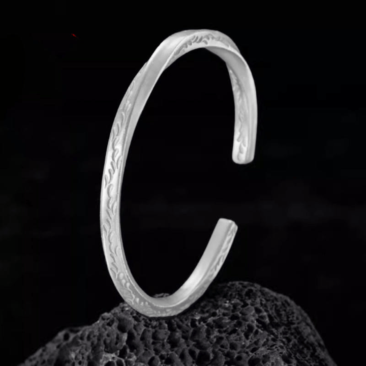 WorldNordisches Wikingerkrieg-Arabesken-Armband - Weiß Silber - image 4