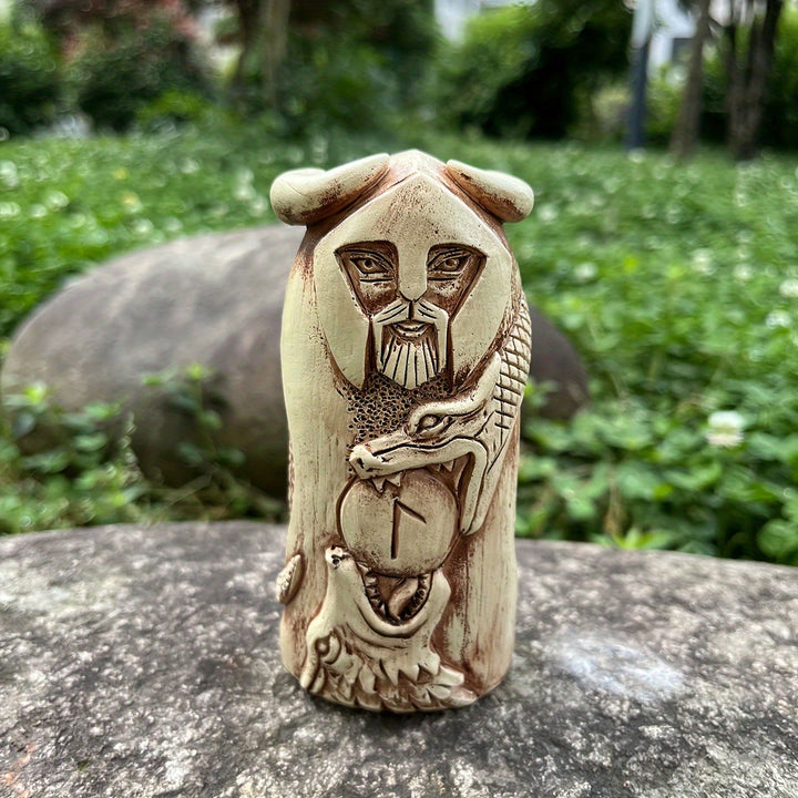 Nordische Schlangenweb- Rune Souverän-Statue-Dekoration - Herr - image 0