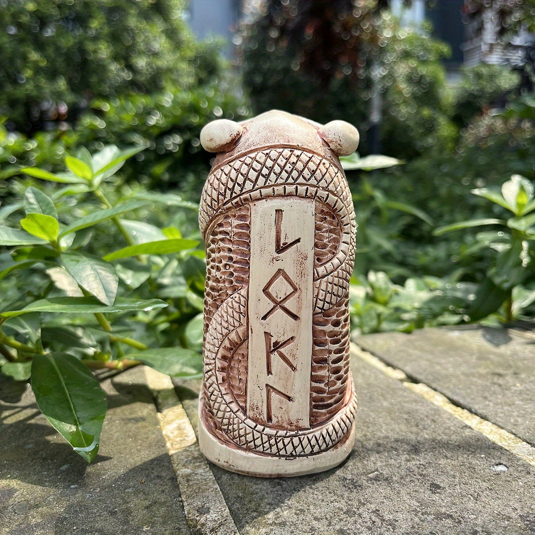 Nordische Schlangenweb- Rune Souverän-Statue-Dekoration - image 4