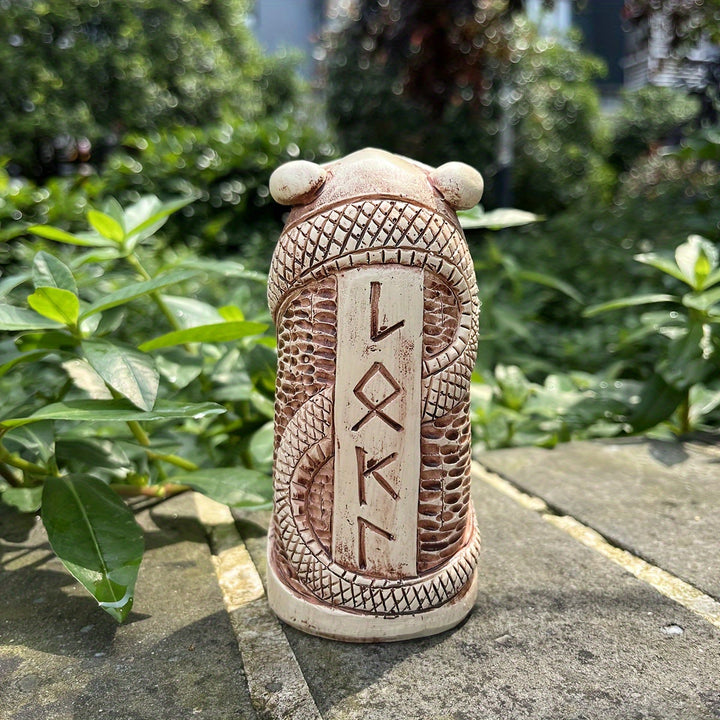 Nordische Schlangenweb- Rune Souverän-Statue-Dekoration - image 4