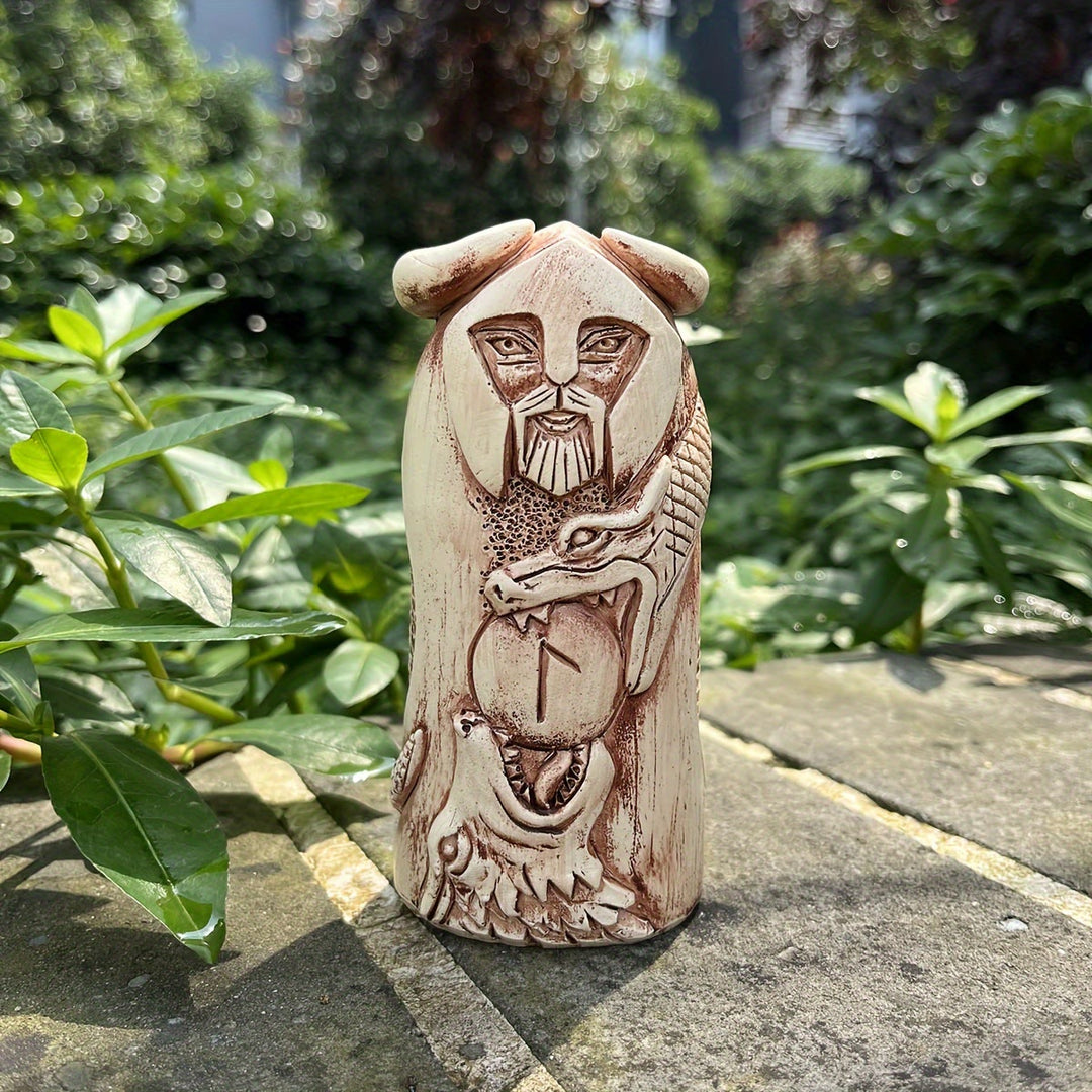 Nordische Schlangenweb- Rune Souverän-Statue-Dekoration - image 2