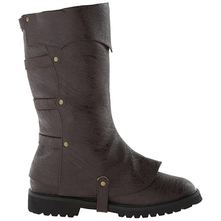 WorldNorse Kniehohe Stiefel mit mehreren Schnallen, strukturierter Oberfläche und Umschlagfunktion - image 7