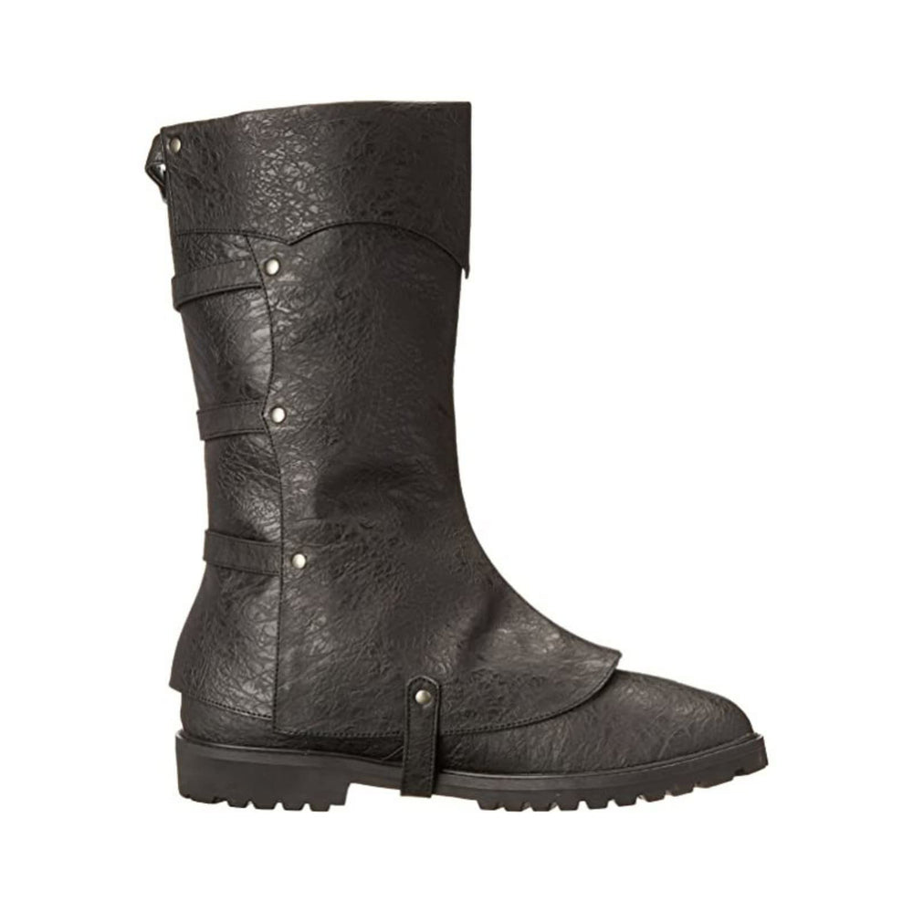 WorldNorse Kniehohe Stiefel mit mehreren Schnallen, strukturierter Oberfläche und Umschlagfunktion - image 1