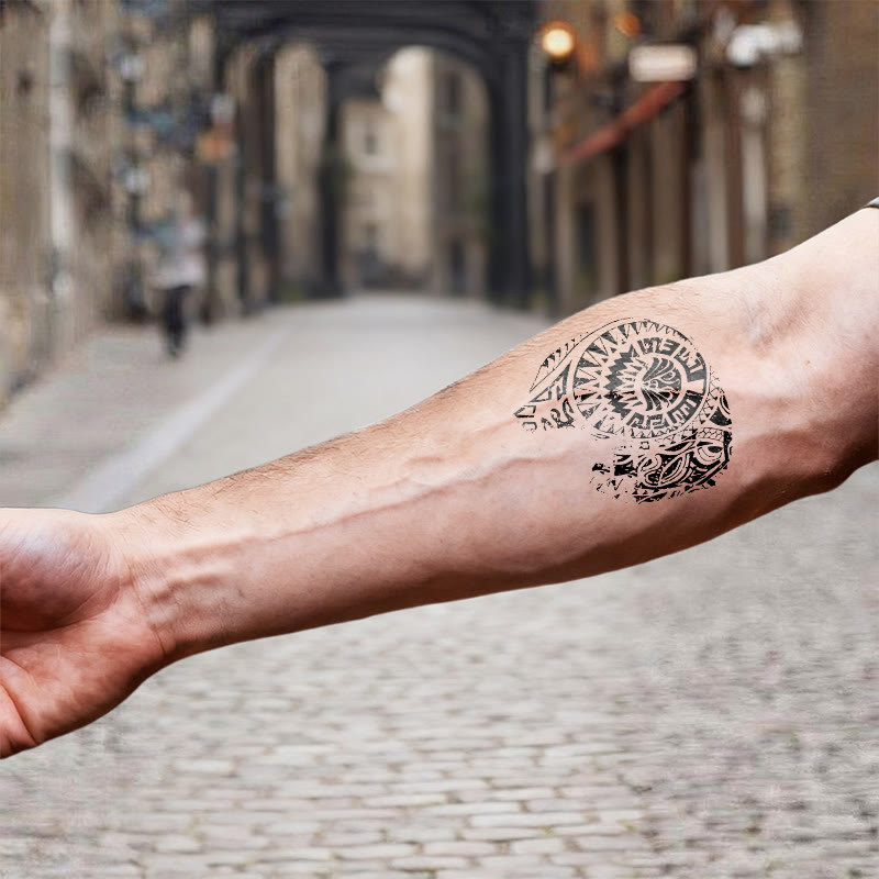 WorldNorse Distressed Vortex Wasserdichte Tattoo-Aufkleber - image 6