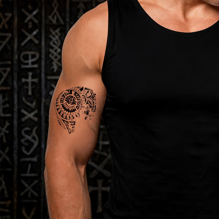 WorldNorse Distressed Vortex Wasserdichte Tattoo-Aufkleber - image 1