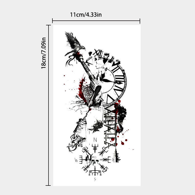 WorldNorse Grunge Nordische Waffe Chrono Blaze Wasserdichte Tattoo-Aufkleber - image 3