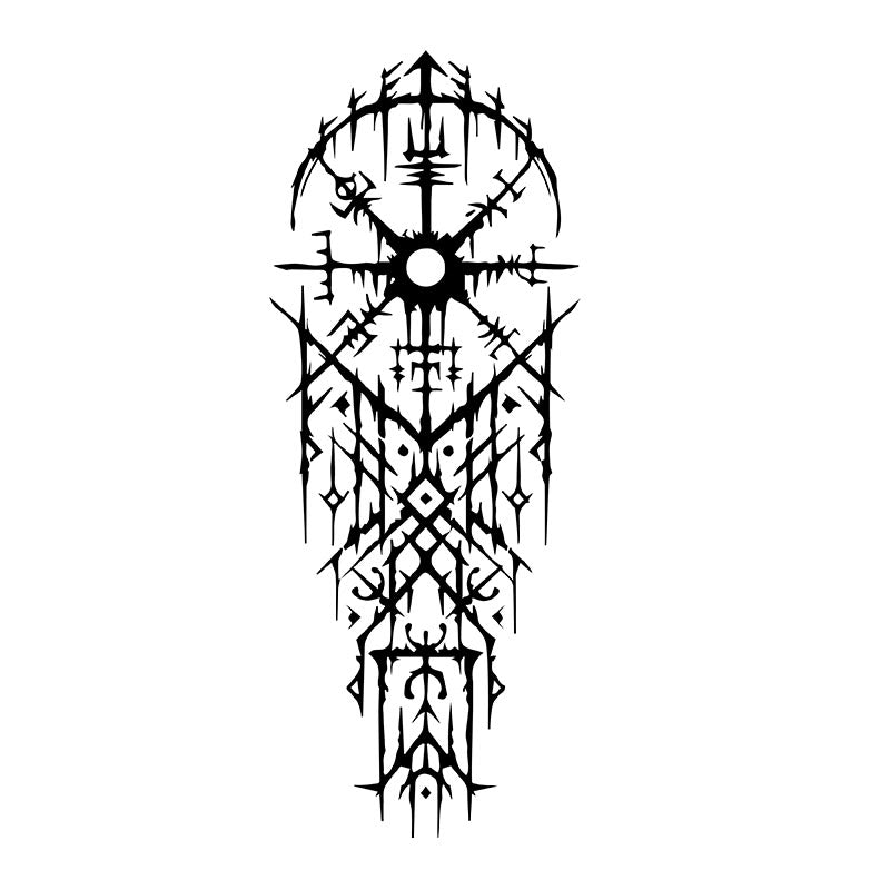 WorldNorse Dornen-Siegel Monolith Wasserdichte Tattoo-Aufkleber - Zwei Teile - image 0