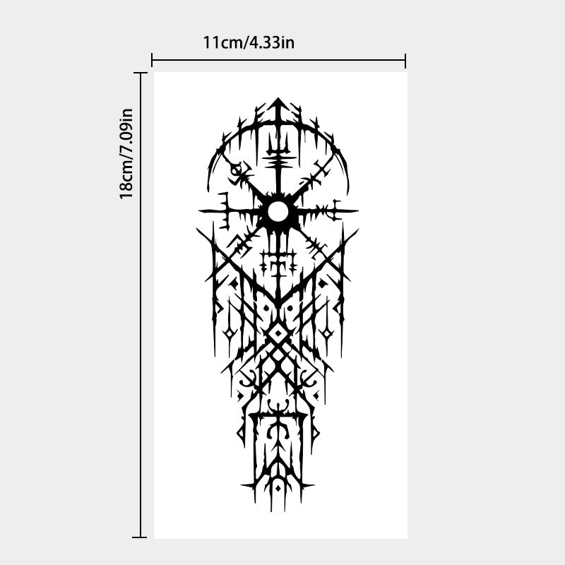 WorldNorse Dornen-Siegel Monolith Wasserdichte Tattoo-Aufkleber - image 3
