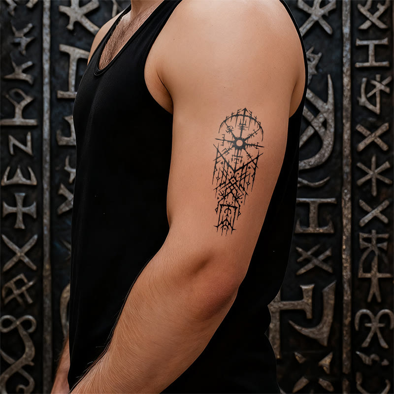 WorldNorse Dornen-Siegel Monolith Wasserdichte Tattoo-Aufkleber - image 5