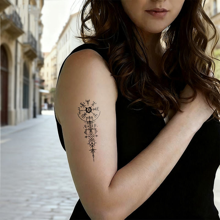 WorldNorse Architect Sigil Pillar Vegvisir Waterproof Tattoo Stickers - image 2