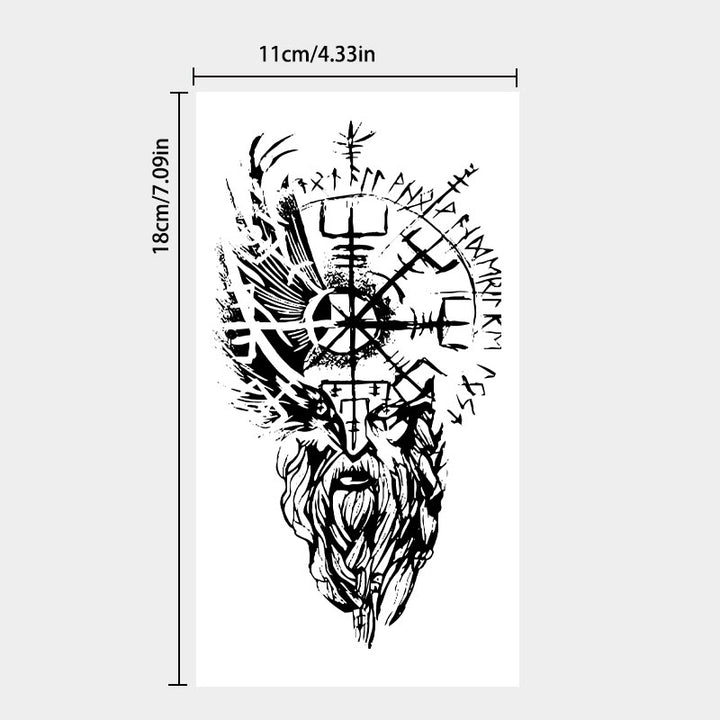 WorldNorse Seher Odin Totem Vegvisir Wasserdichte Tattoo-Aufkleber - image 3
