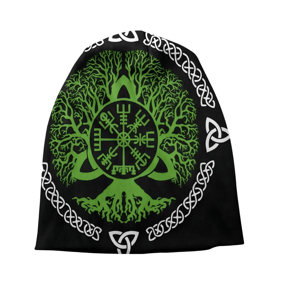 WorldNorse Yggdrasil Vegvisir Triquetra Mütze - image 1