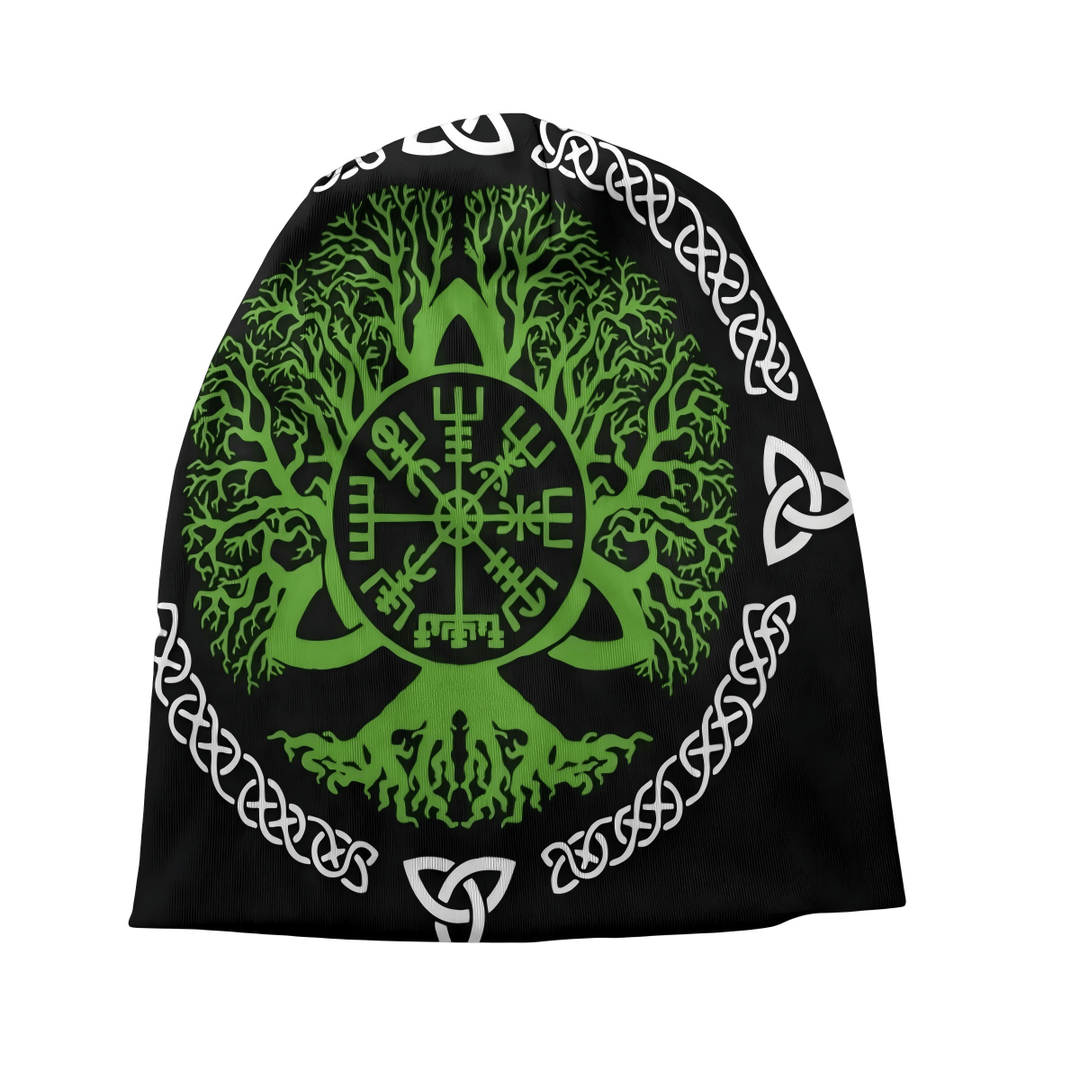 WorldNorse Yggdrasil Vegvisir Triquetra Mütze - image 1
