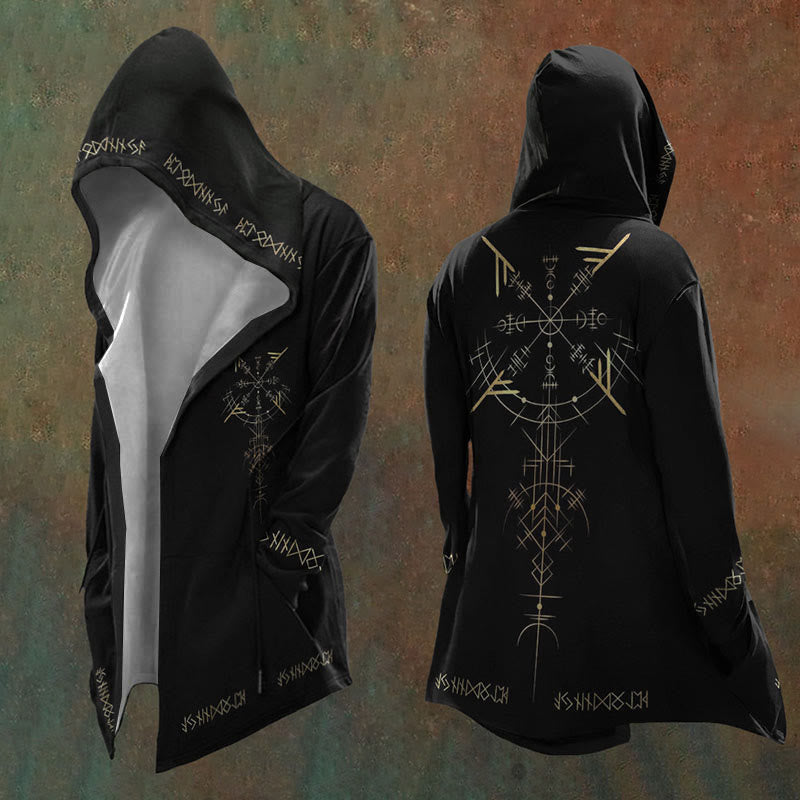 WorldNorse Runes Vegvisir Kapuzenjacke - US/UK/AU48，EU58 (4XL) - image 0