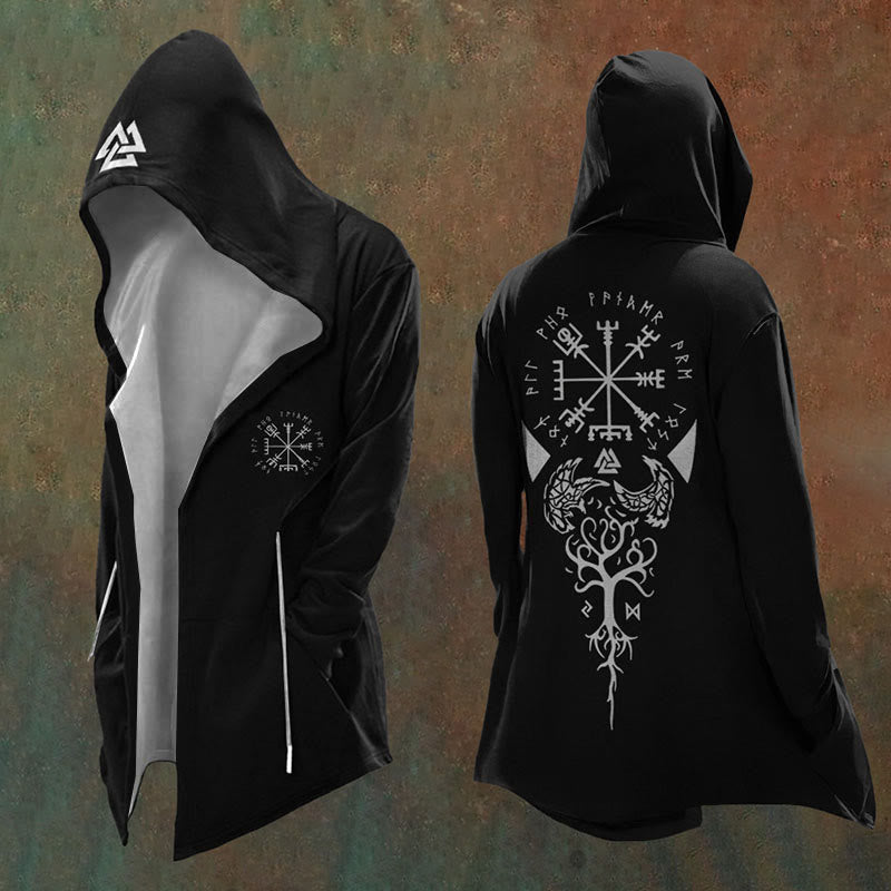 WorldNorse Baum des Lebens Valknut Kapuzenjacke - US/UK/AU48，EU58 (4XL) - image 0