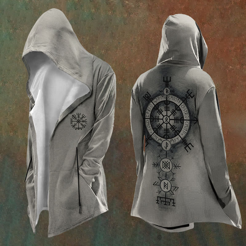 WorldNorse Vegvisir mit Wikinger Rune Kapuzenjacke - US/UK/AU48，EU58 (4XL) - image 0