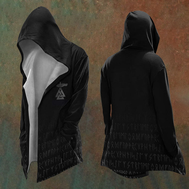 WorldNorse Raven Valknut Rune Kapuzenjacke - US/UK/AU48，EU58 (4XL) - image 0