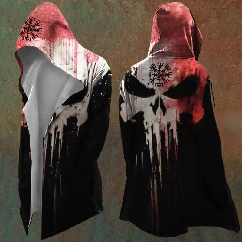 WorldNorse Skull Vegvisir Kapuzenjacke - US/UK/AU48，EU58 (4XL) - image 0