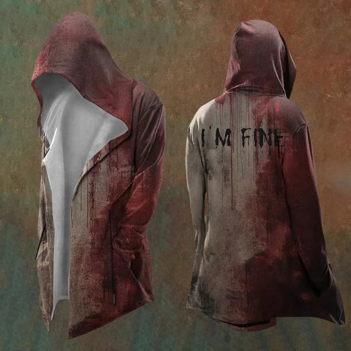 WorldNorse – Lässige Kapuzenjacke mit Aufdruck „I AM FINE“ - US/UK/AU48, EU58 (4XL) - image 0