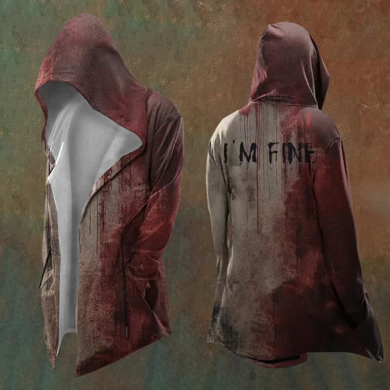 WorldNorse – Lässige Kapuzenjacke mit Aufdruck „I AM FINE“ - US/UK/AU48, EU58 (4XL) - image 0