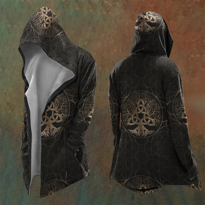 WorldNorse Wikinger Yggdrasil Triquetra Kapuzenjacke - US/UK/AU48, EU58 (4XL) - image 0