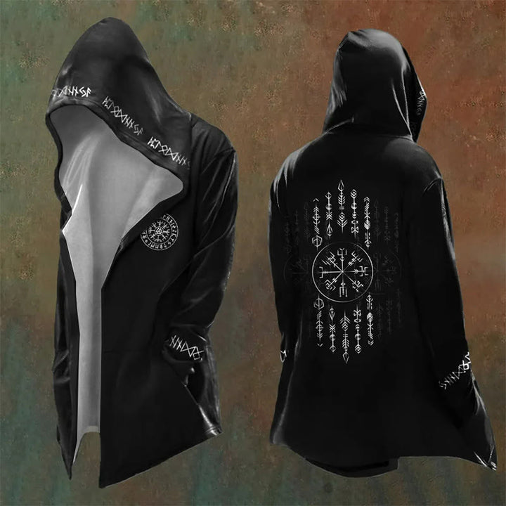 WorldNorse Herren Viking Vegvisir Rune Kapuzenjacke - US/UK/AU48, EU58 (4XL) - image 0